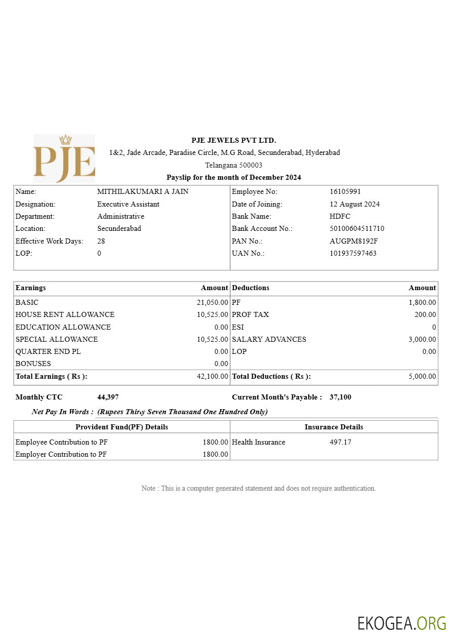 Modèle de fiche de paie PJE Jewels aux formats Word et PDF.pdf, 1